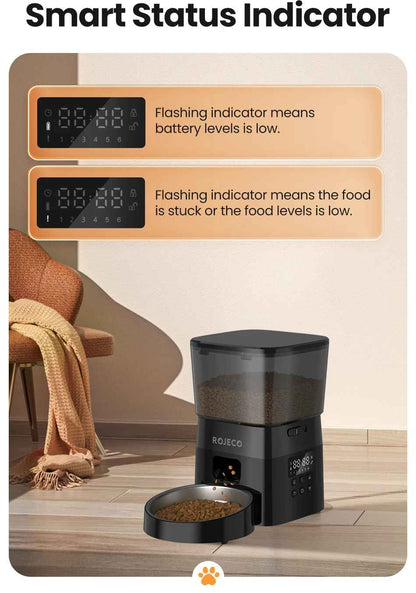 FluffyPets™ ROJECO Smart Auto Feeder for Cats & Dogs