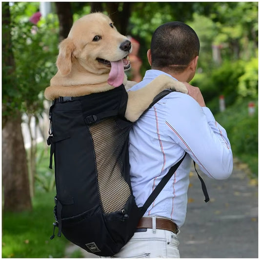 FluffyPets™ Travel Pet Carrier Backpack – Breathable & Secure for Hiking & Biking